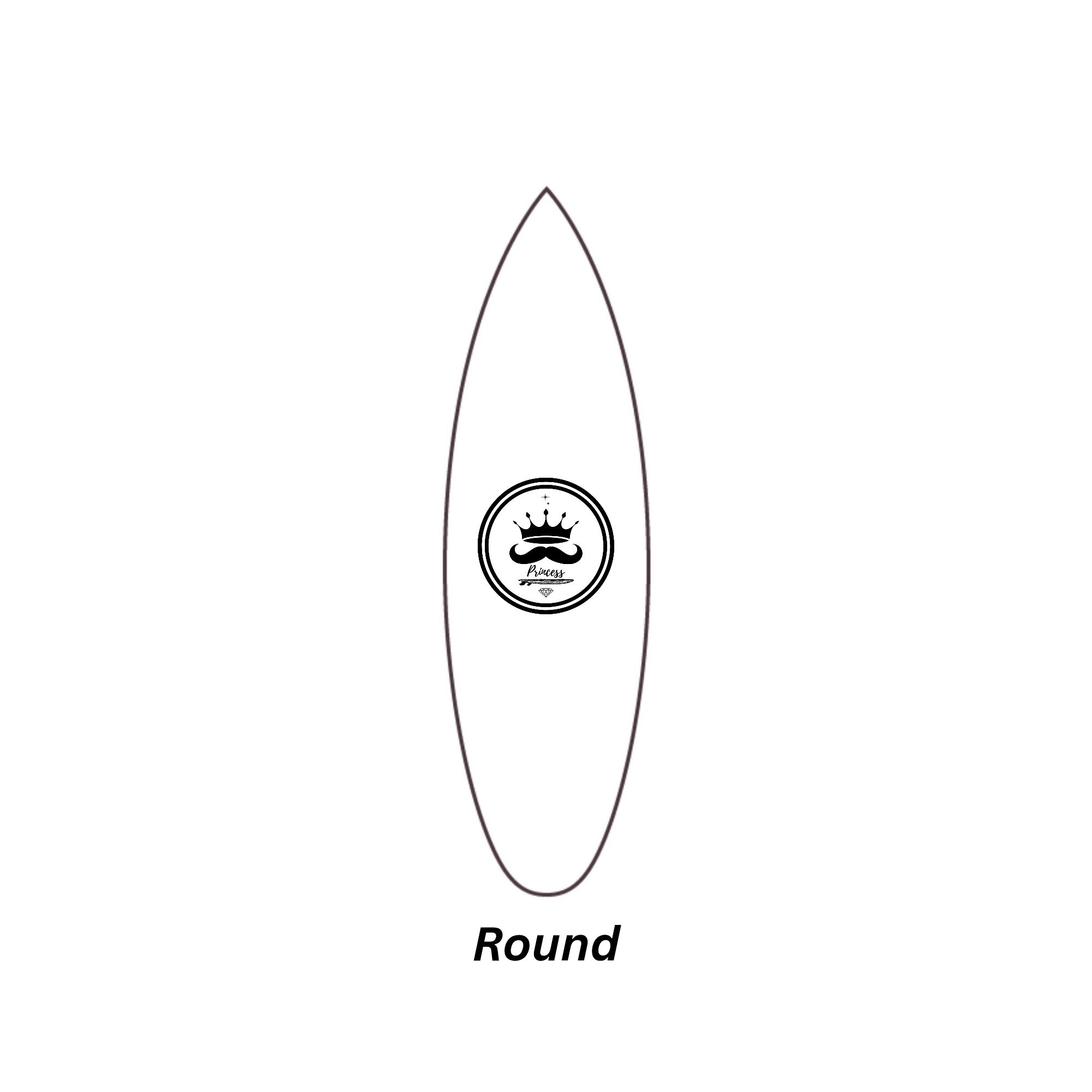 Outline Round Princess